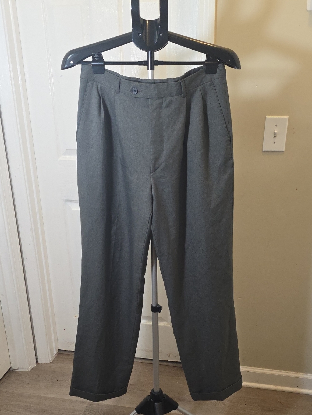 Wide Leg Women's Trousers in Gray